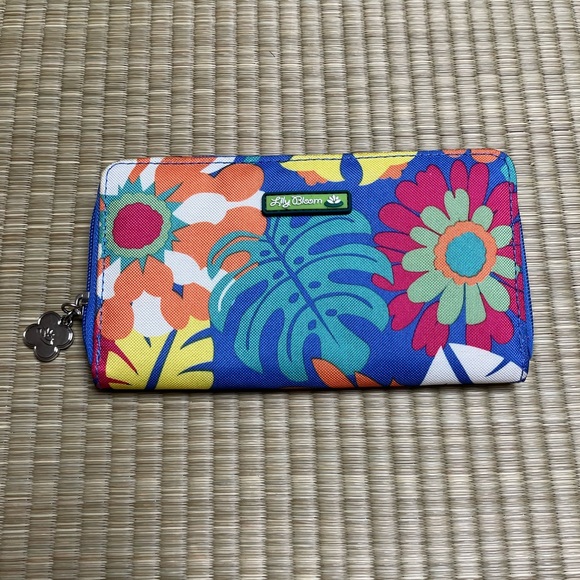 Lily Bloom Bags Lily Bloom Wallet Blue Monstera Floral Poshmark